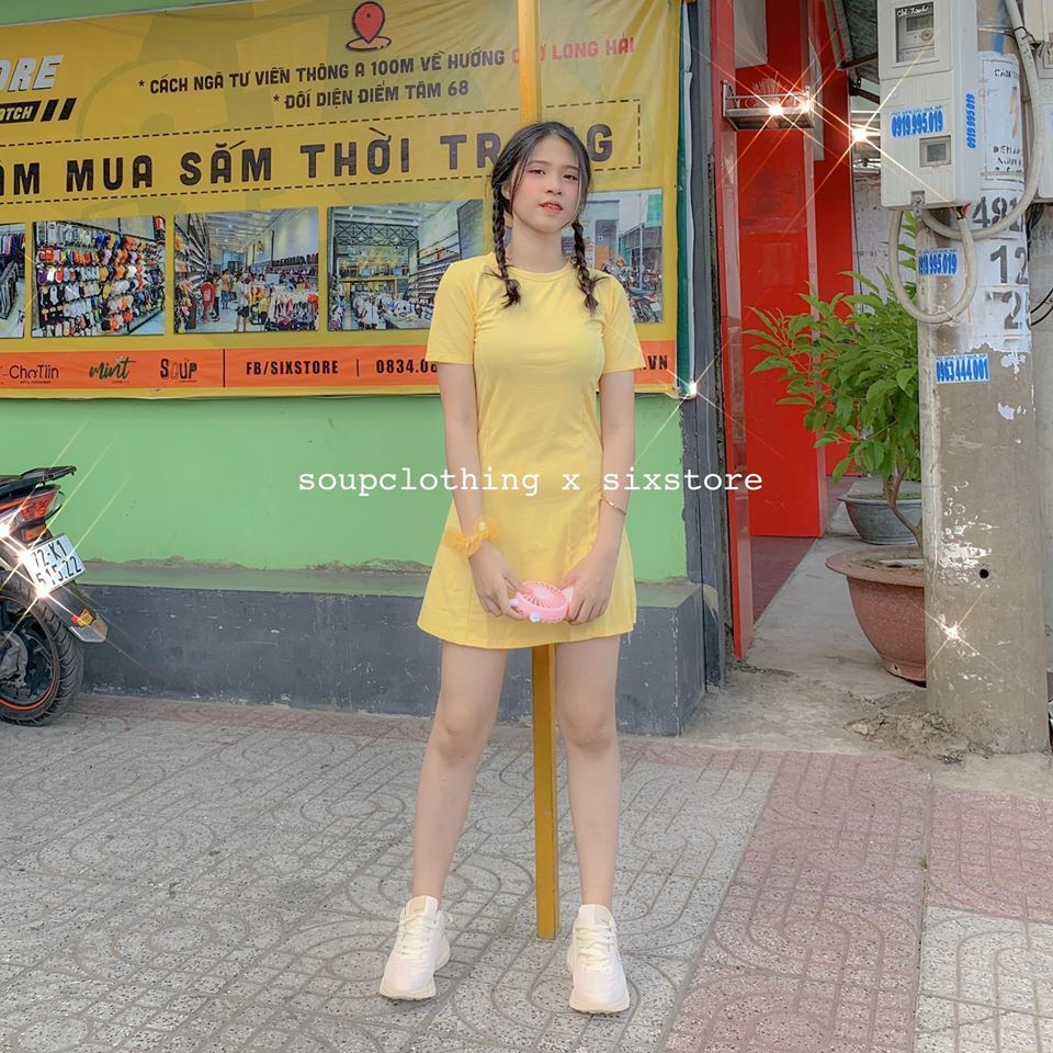 Đầm body thun trơn