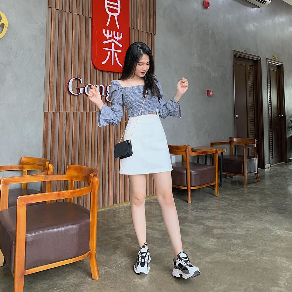 Áo nhún chỉ sọc dọc