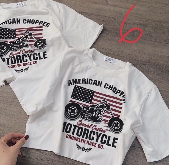 Áo croptop motorcycle