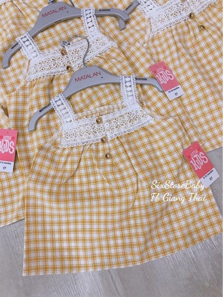 Áo dây ren sọc vàng Matalan