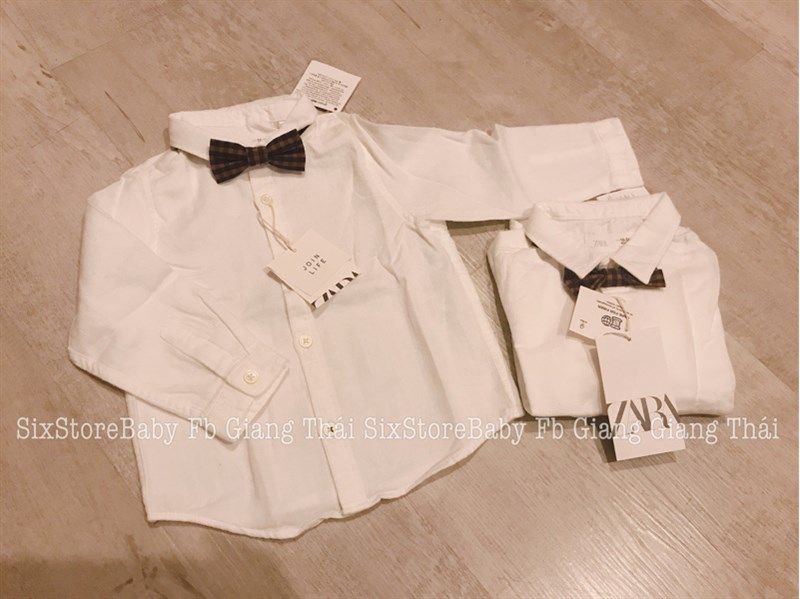 Áo sơmi trắng kèm nơ Zara
