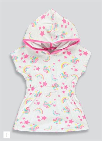 Áo choàng tắm Pony trắng