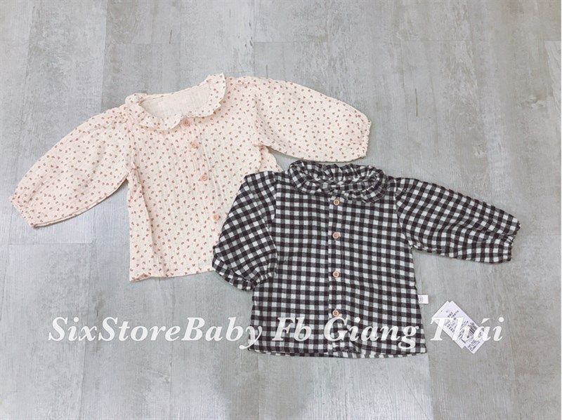 Áo sơmi babydoll đũi