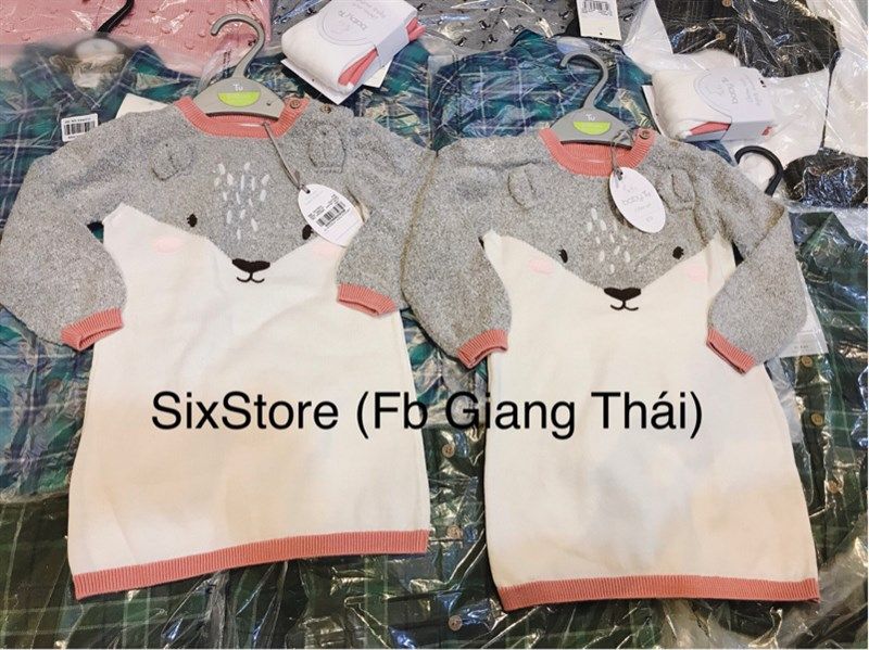 Set váy len Fox kèm quần tất Tu