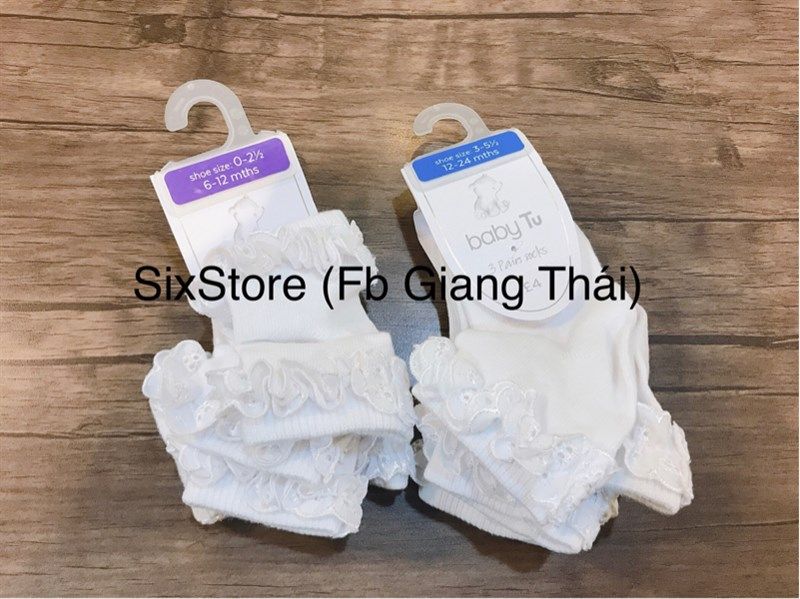 Set e vớ ren trắng Tu