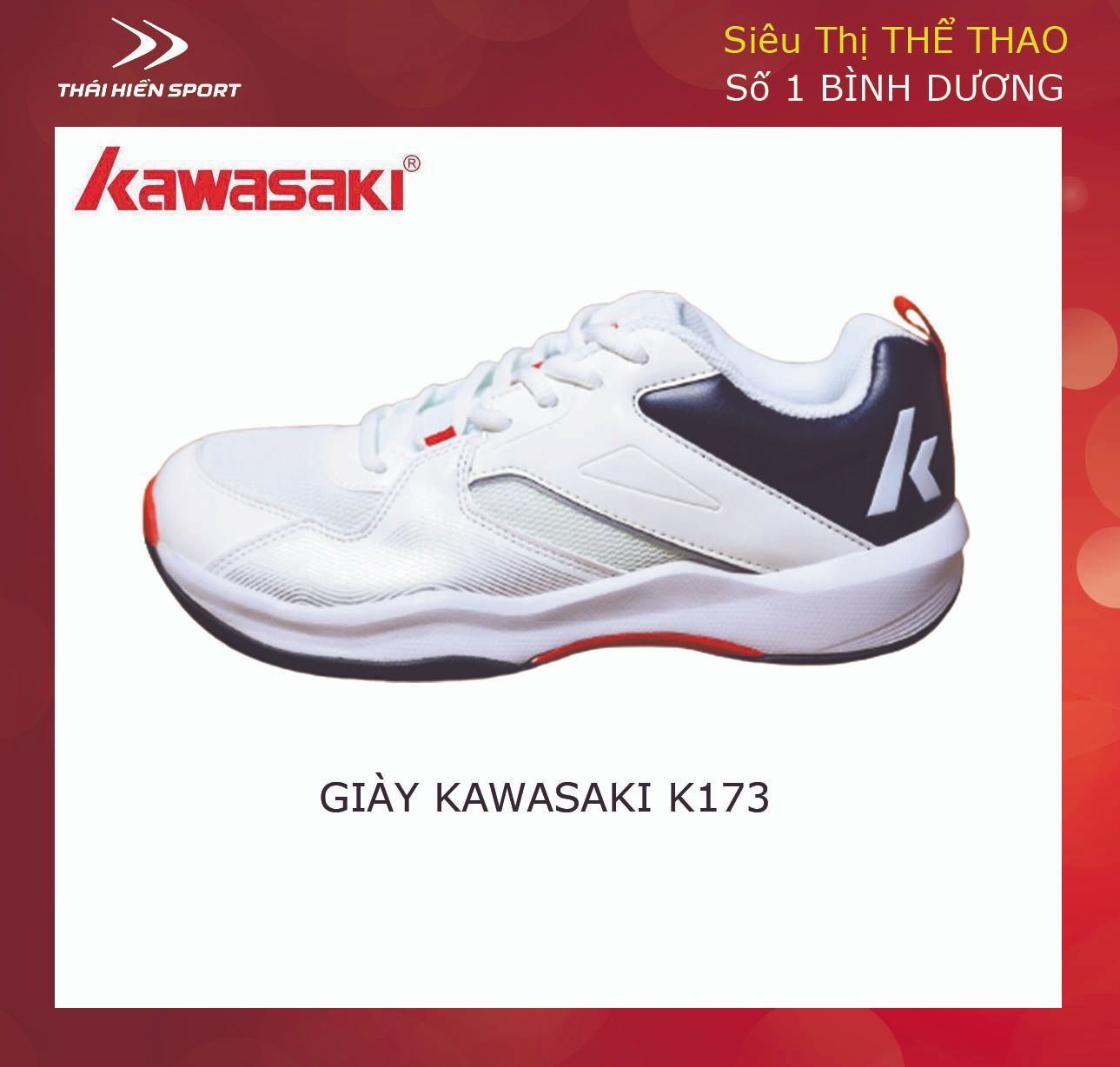  Giày cầu lông Kawasaki K173 trắng 