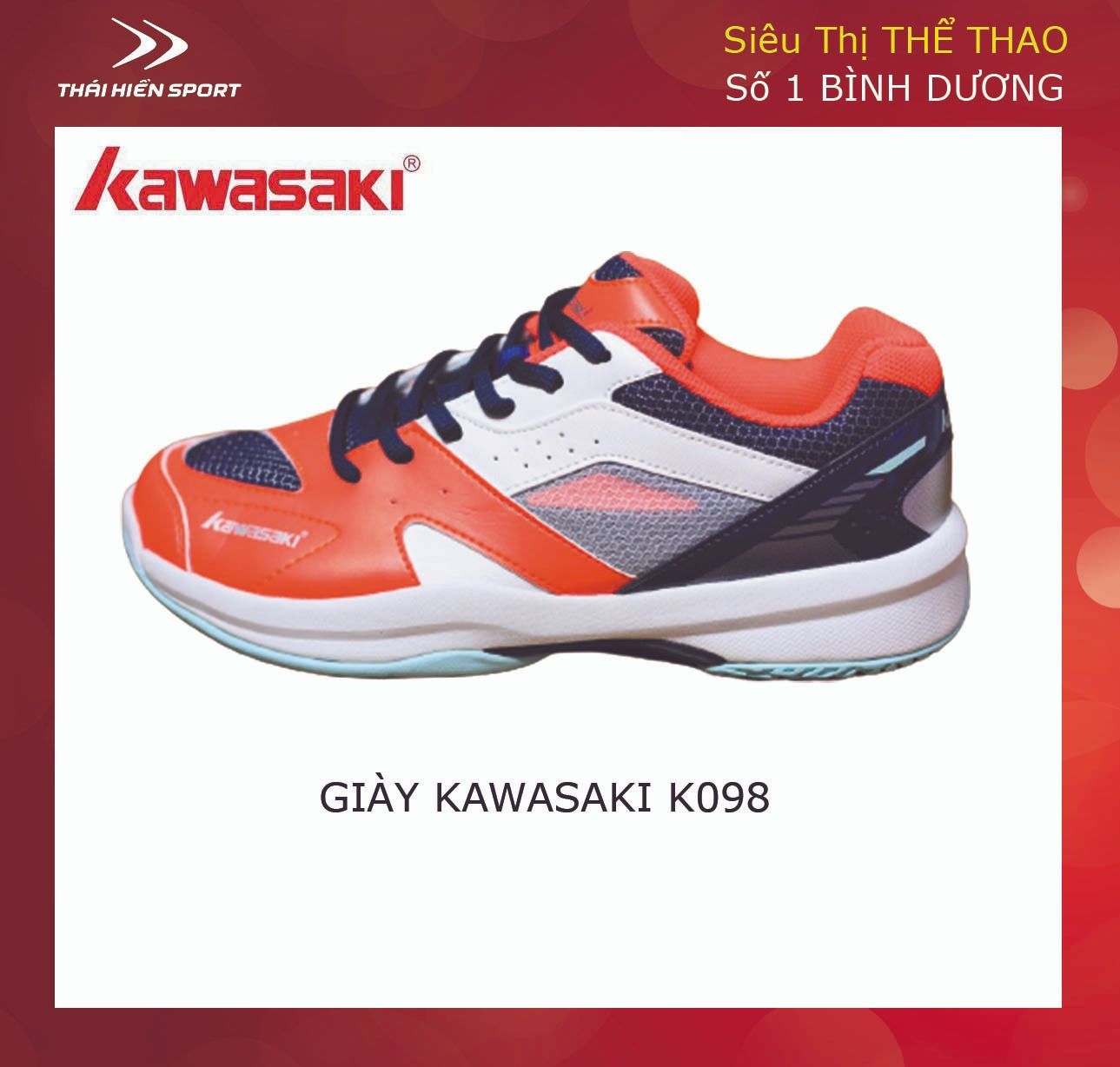  Giày cầu lông Kawasaki K098 cam 