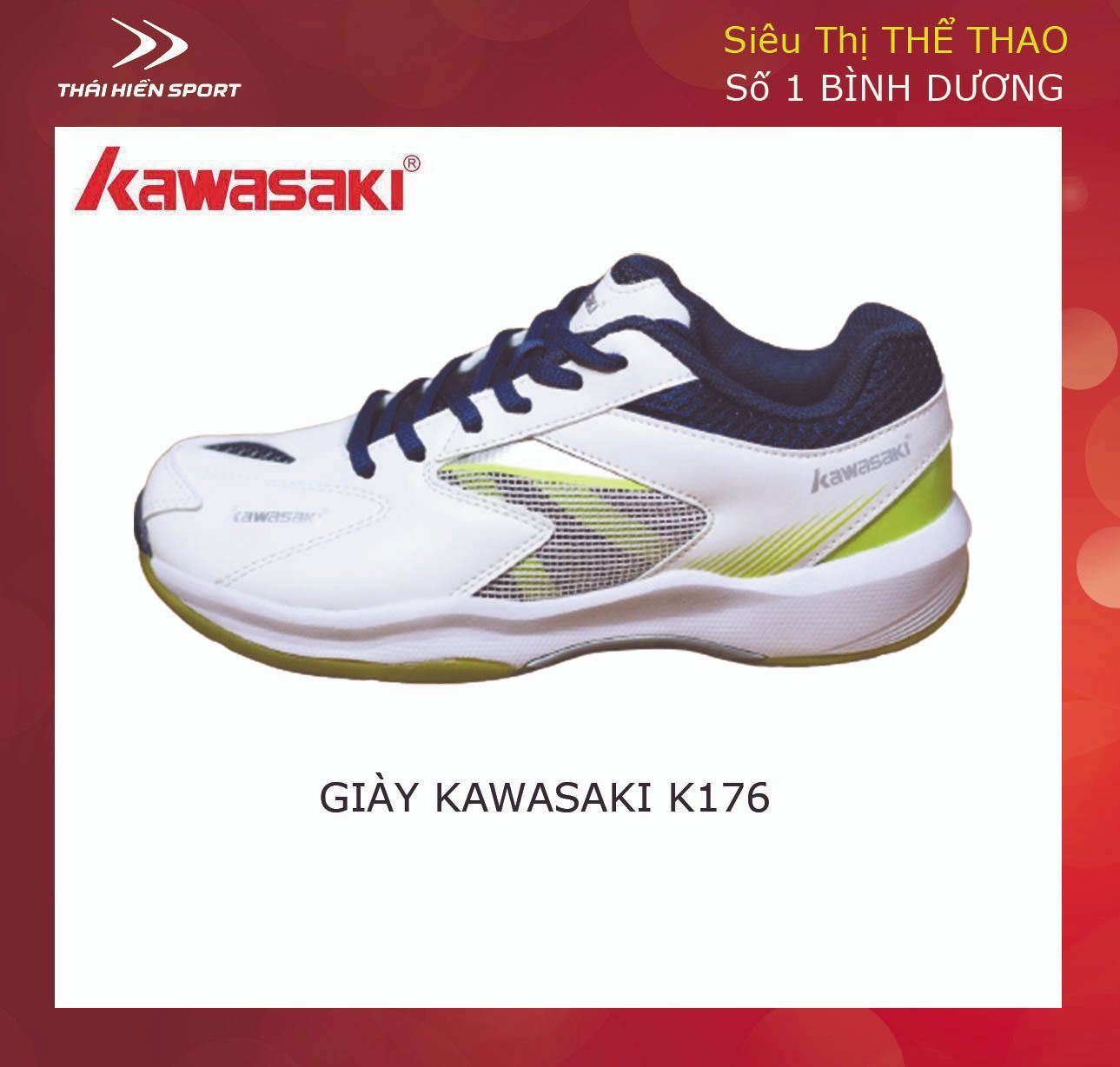  Giày cầu lông Kawasaki K176 trắng 