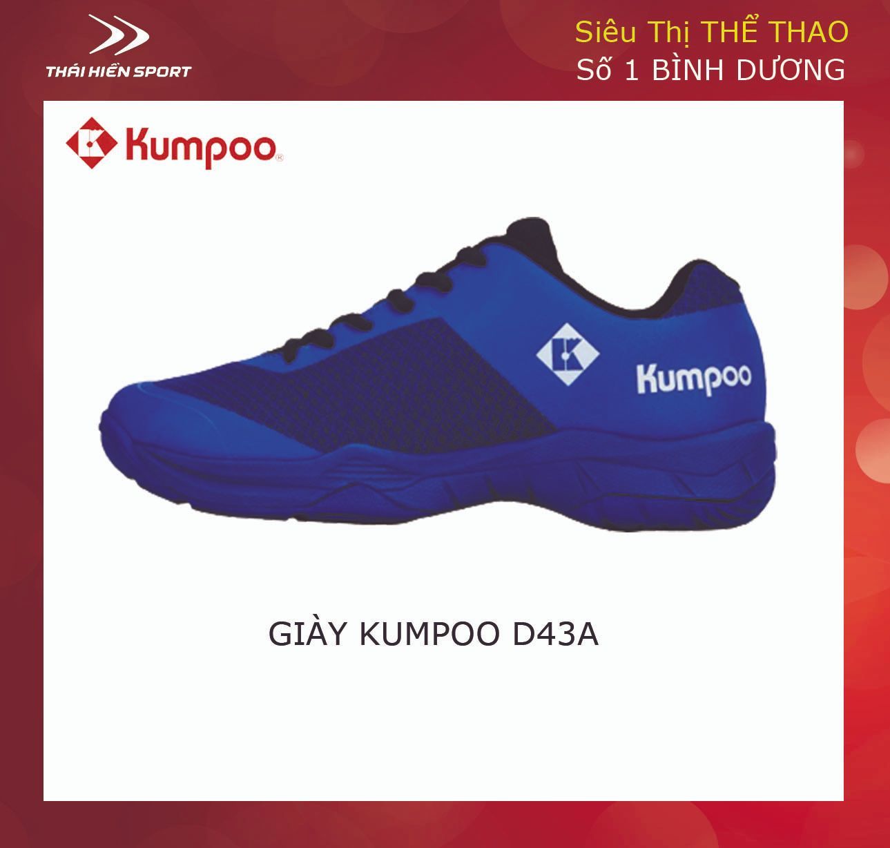  Giày cầu lông Kumpoo D43A xanh 