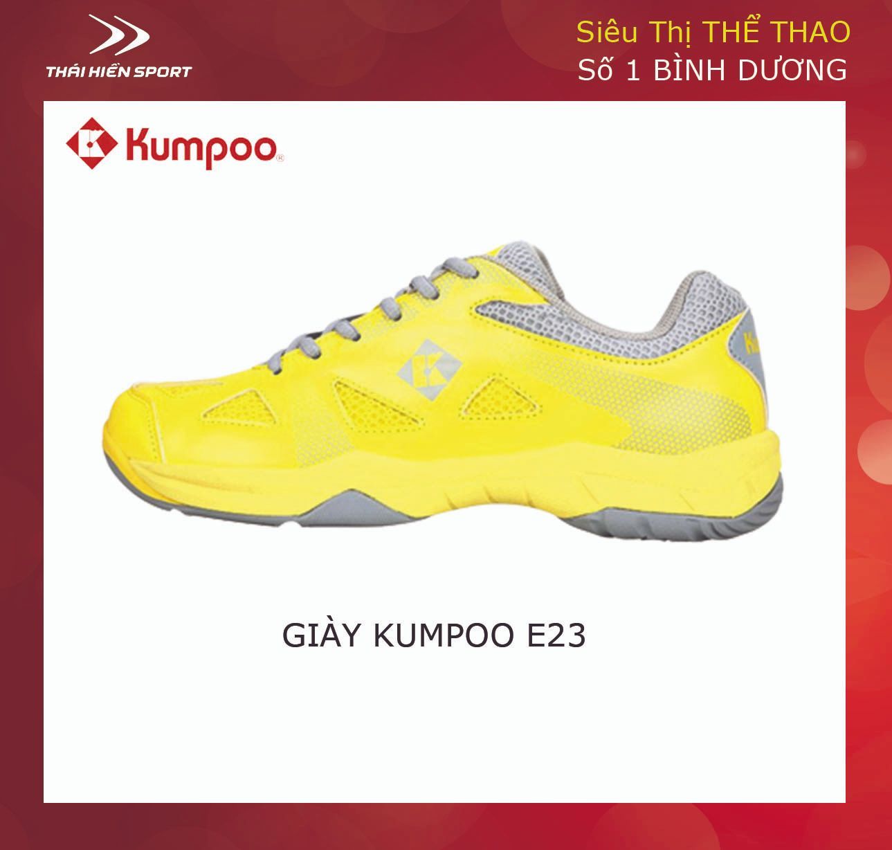  Giày cầu lông Kumpoo E23 vàng 