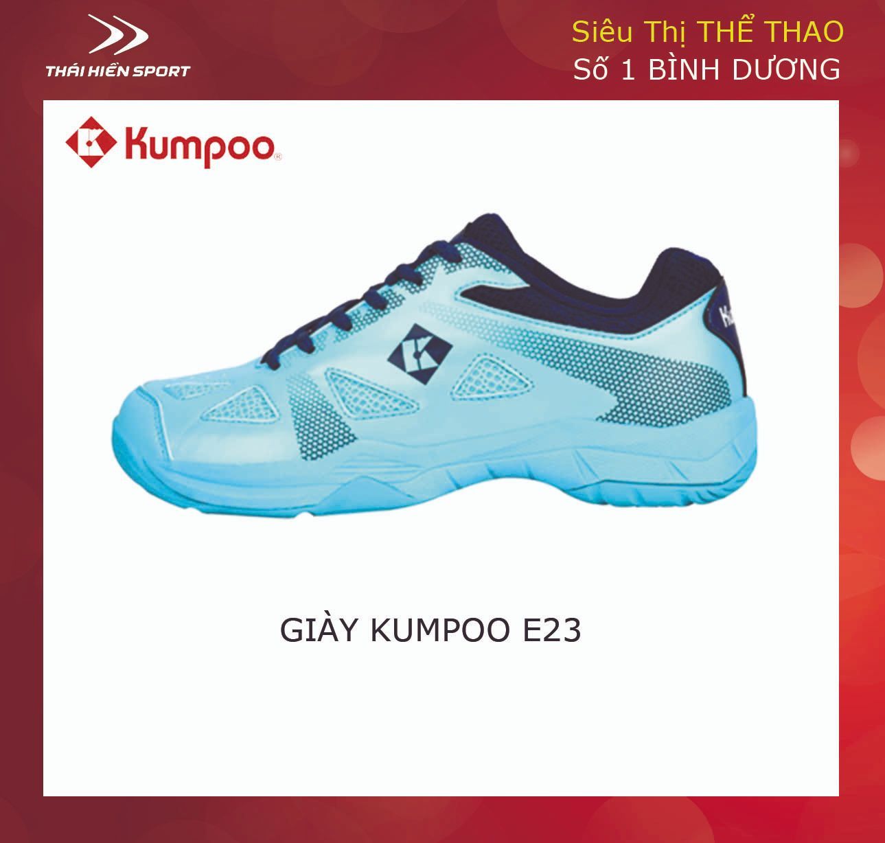  Giày cầu lông Kumpoo E23 xanh ngọc 