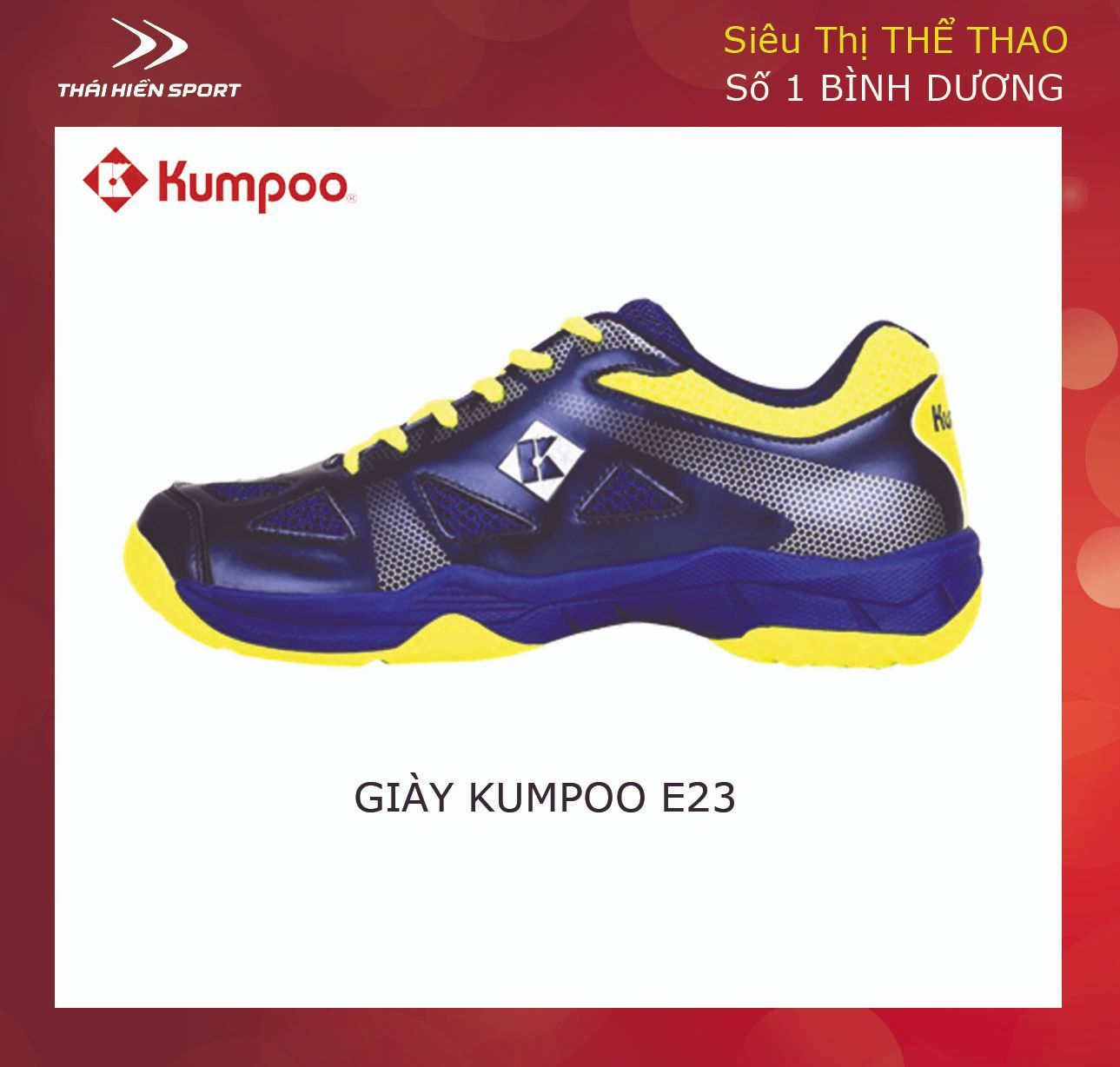  Giày cầu lông Kumpoo E23 xanh tím 
