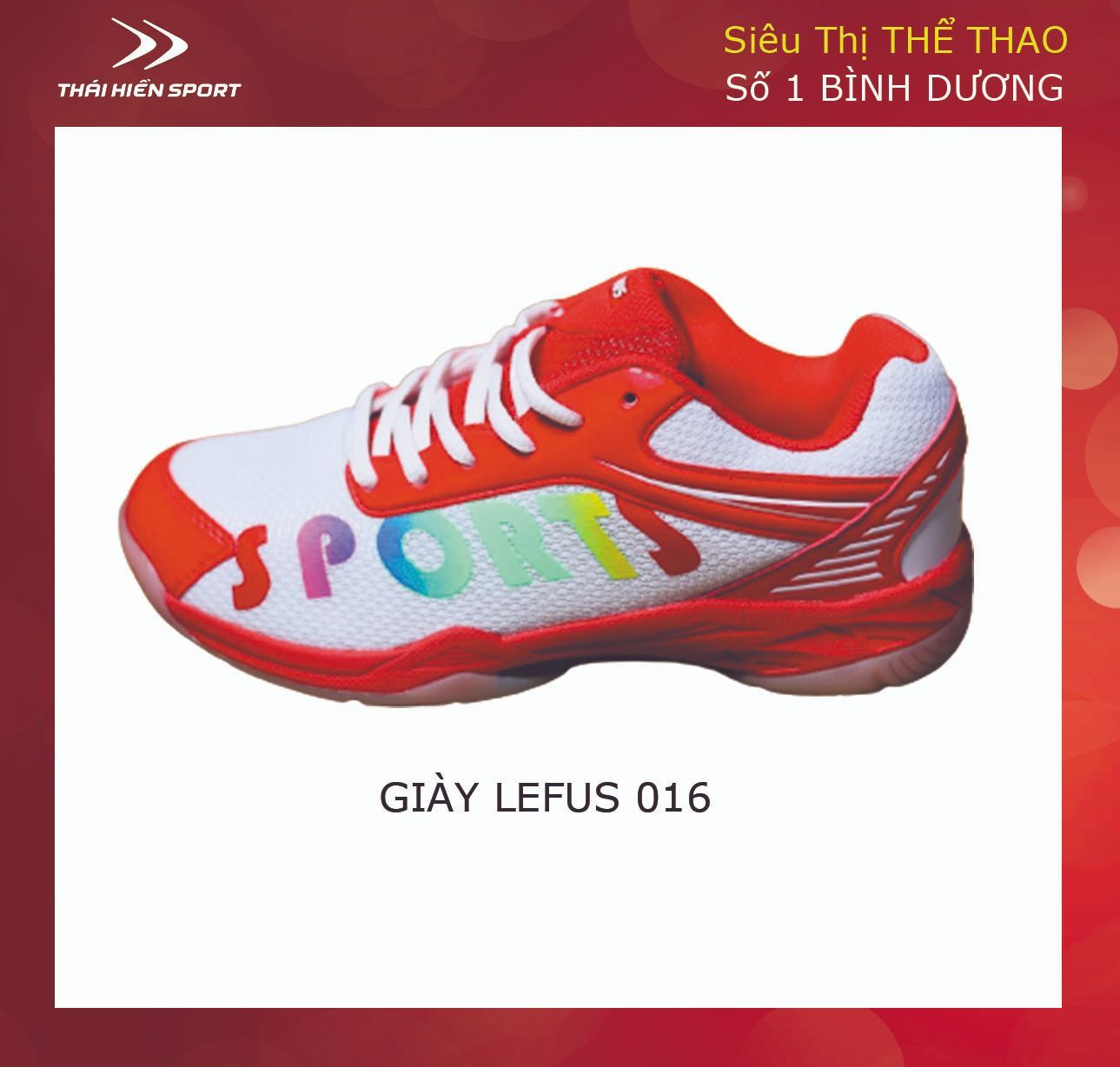  Giày cầu lông Lefus 016 đỏ 