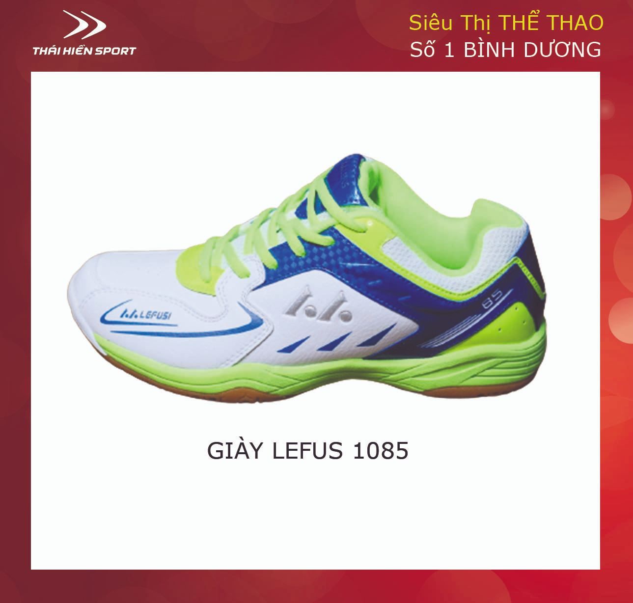  Giày cầu lông Lefus 1085 trắng 