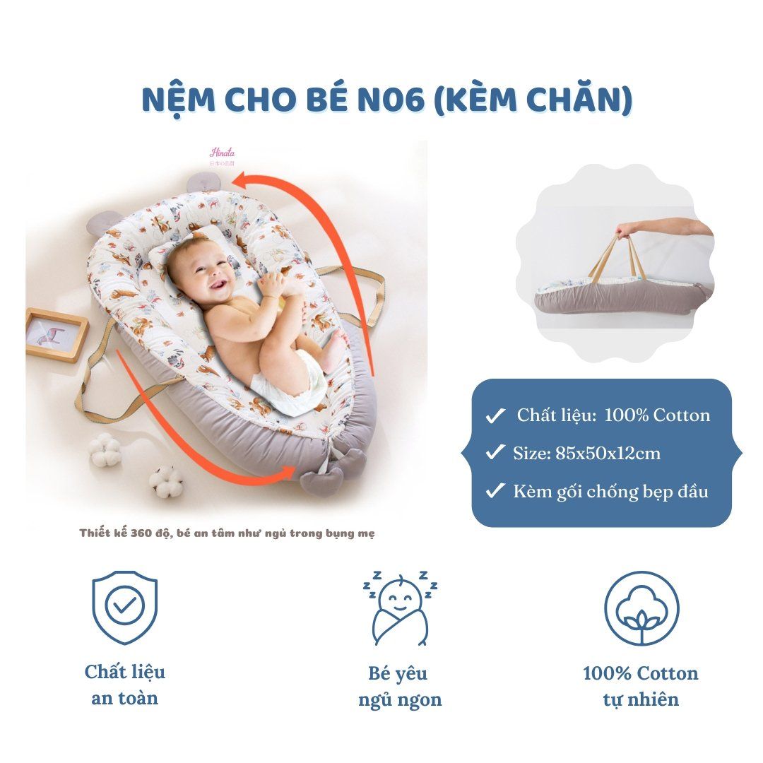 Nệm ngủ gấp gọn cho bé Hinata N06