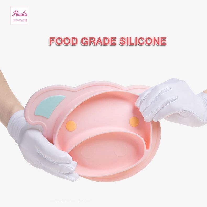  Bát ăn dặm Piglet Silicone BAD02 Hinata Nhật 