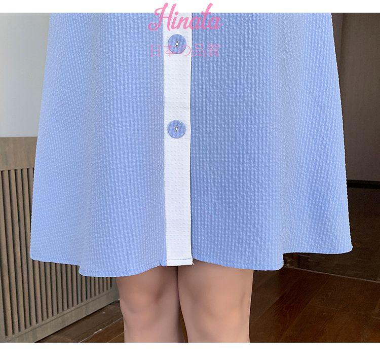 (SALE) Đầm bầu chữ A phối nơ Hinata DB014