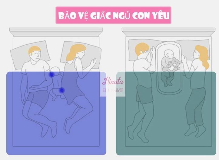 Combo giường nệm cho bé Hinata N01 (Không kèm chăn)