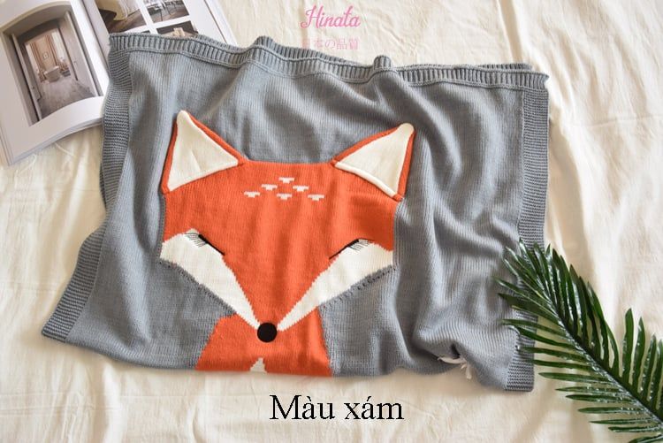 Chăn cáo ba chiều dệt kim cho bé KM03 Hinata Nhật Bản