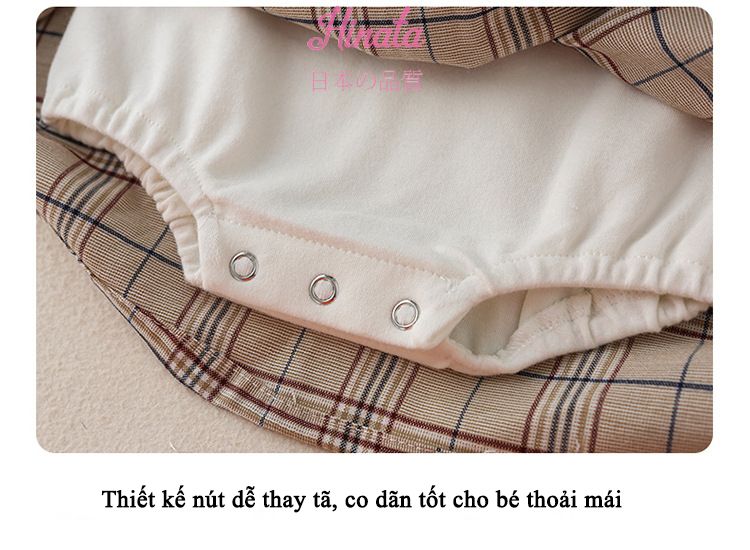Set phối caro cho bé trai, bé gái Hinata BF34