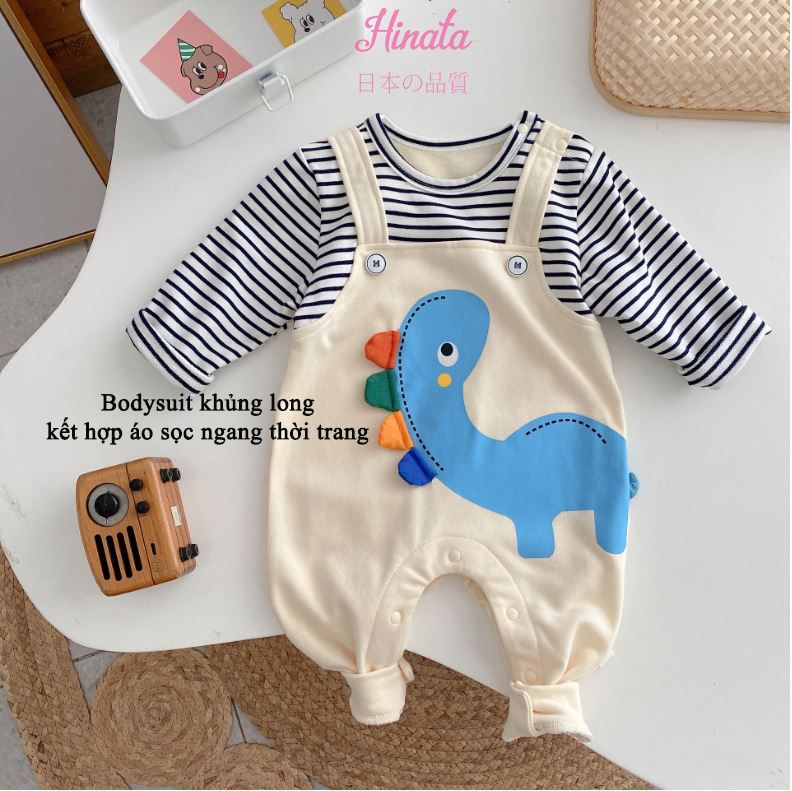  Body Sleepsuit chú khủng long hoạt hình Hinata cho bé trai BF22 