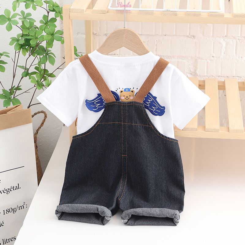 Set yếm màu đen cho bé trai BF75