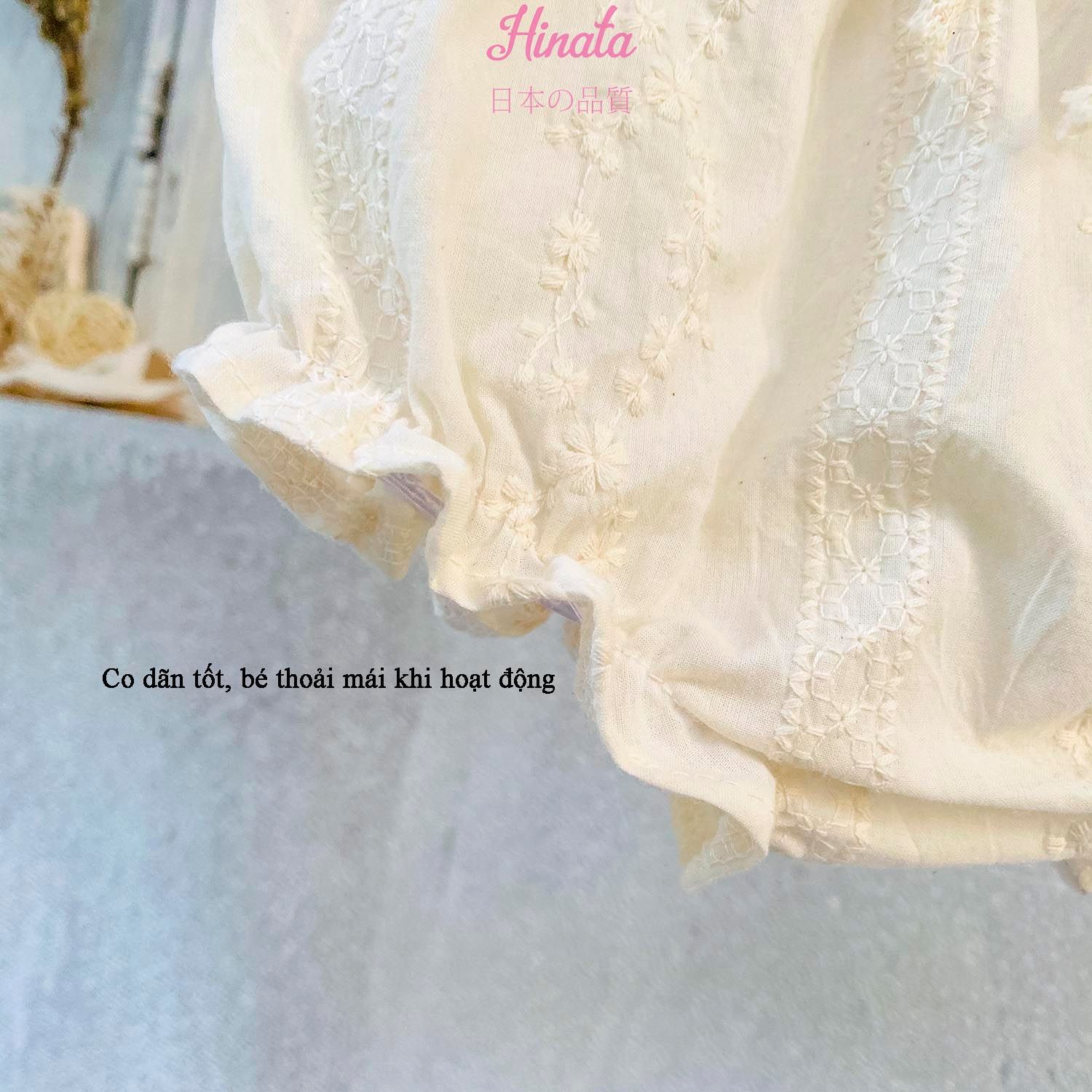 Set ren thêu dễ thương cho bé gái BF51 Hinata
