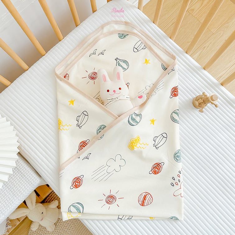 Khăn quấn cotton nguyên chất loại I Hinata KU02