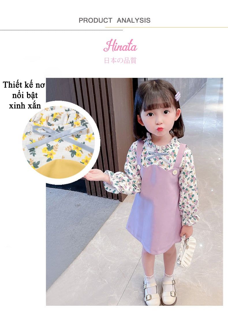 Đầm hoa nhí cho bé gái Hinata BF43