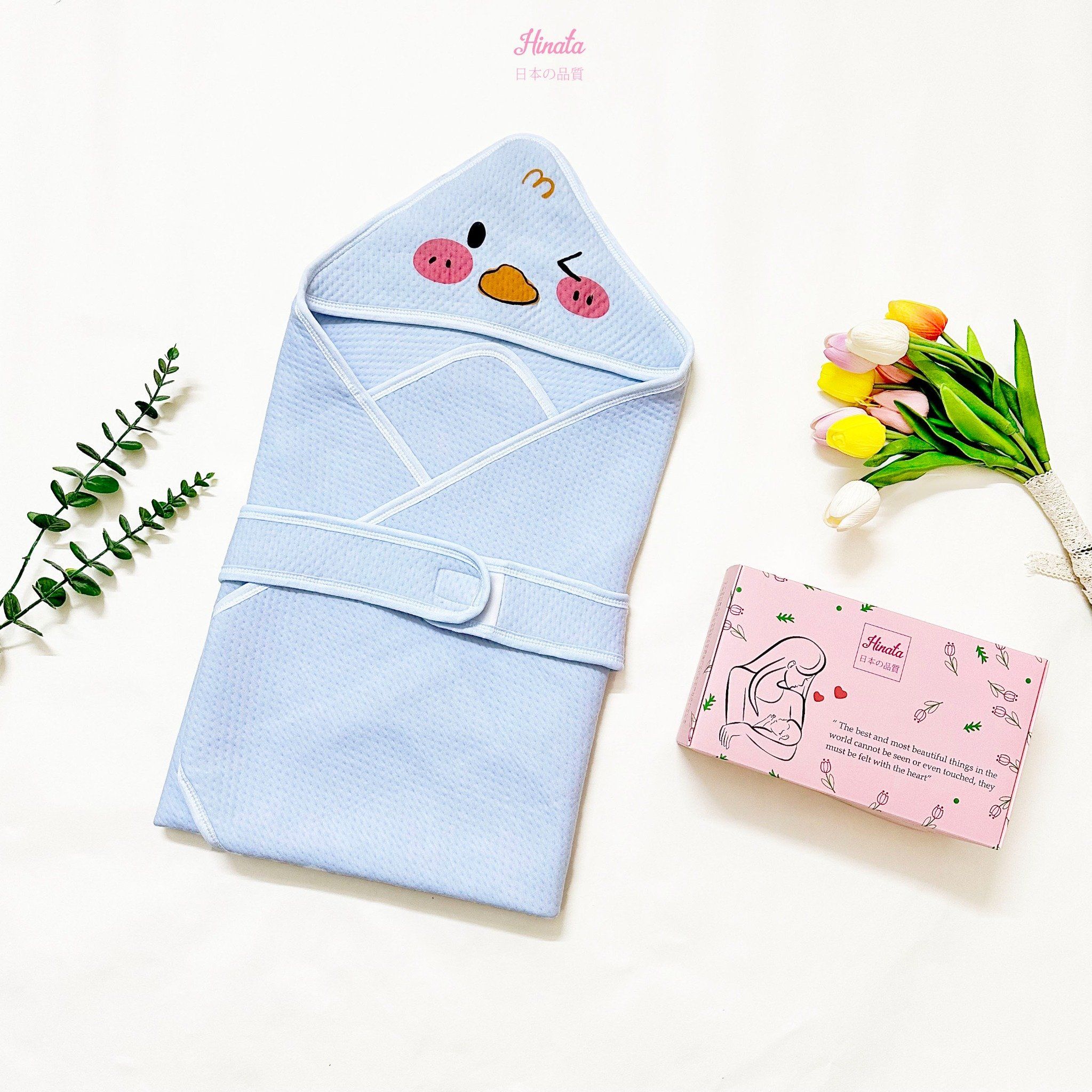 Khăn ủ bông ấm áp cho bé Hinata KU01