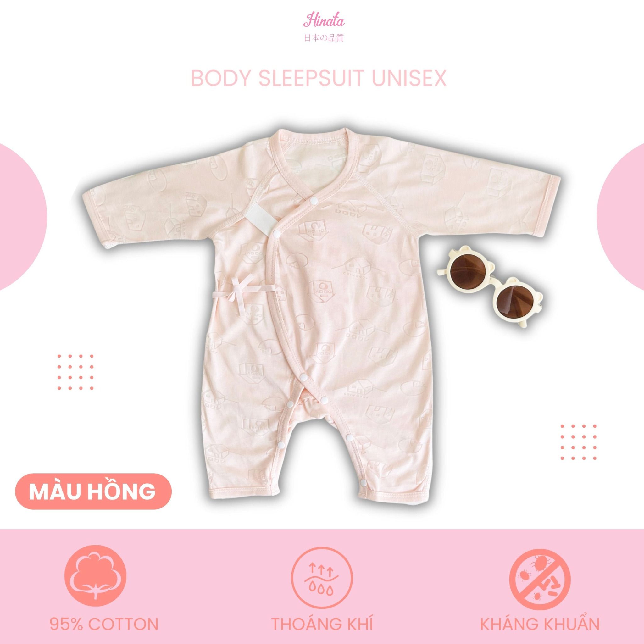  [01 Set] Body Sleepsuit Unisex Hinata BF84 