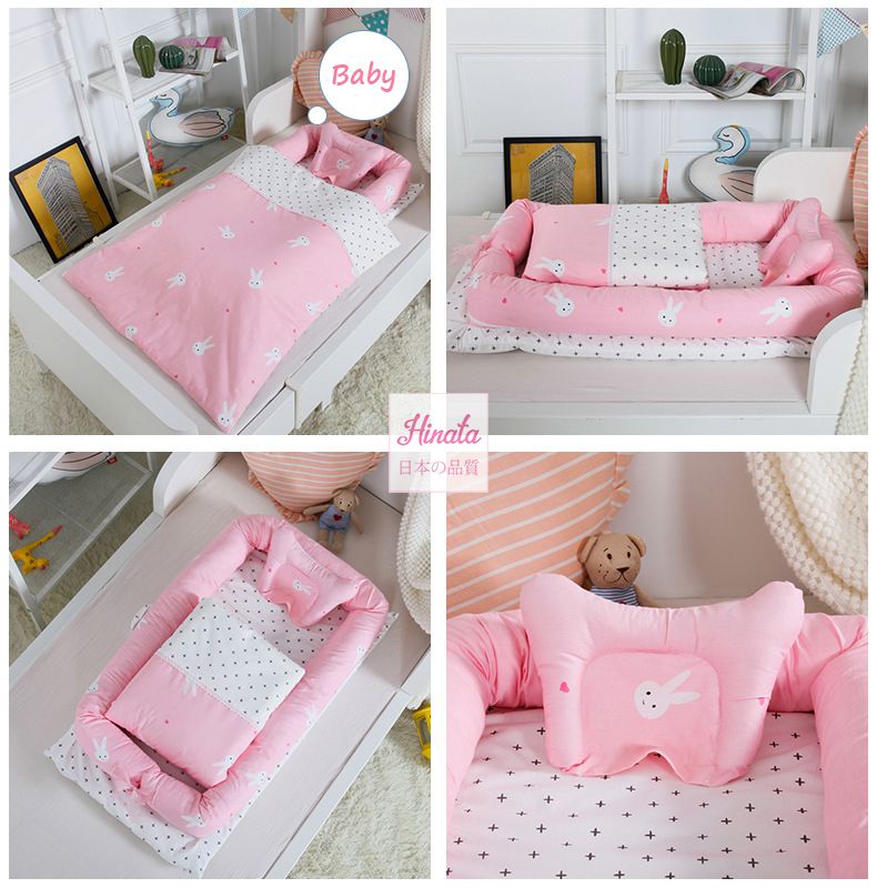 Combo giường nệm cho bé Hinata N02 (Có kèm chăn)