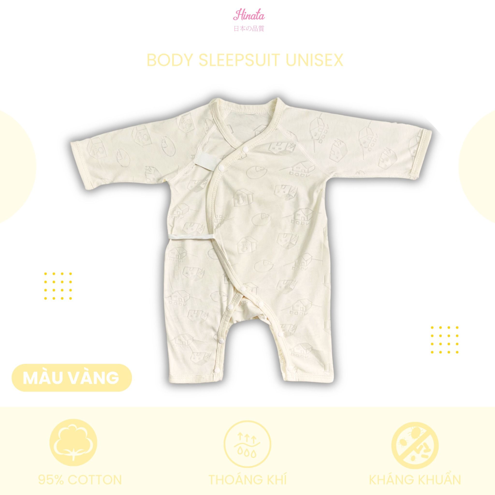  [03 Set] Body Sleepsuit Unisex Hinata  BF84 