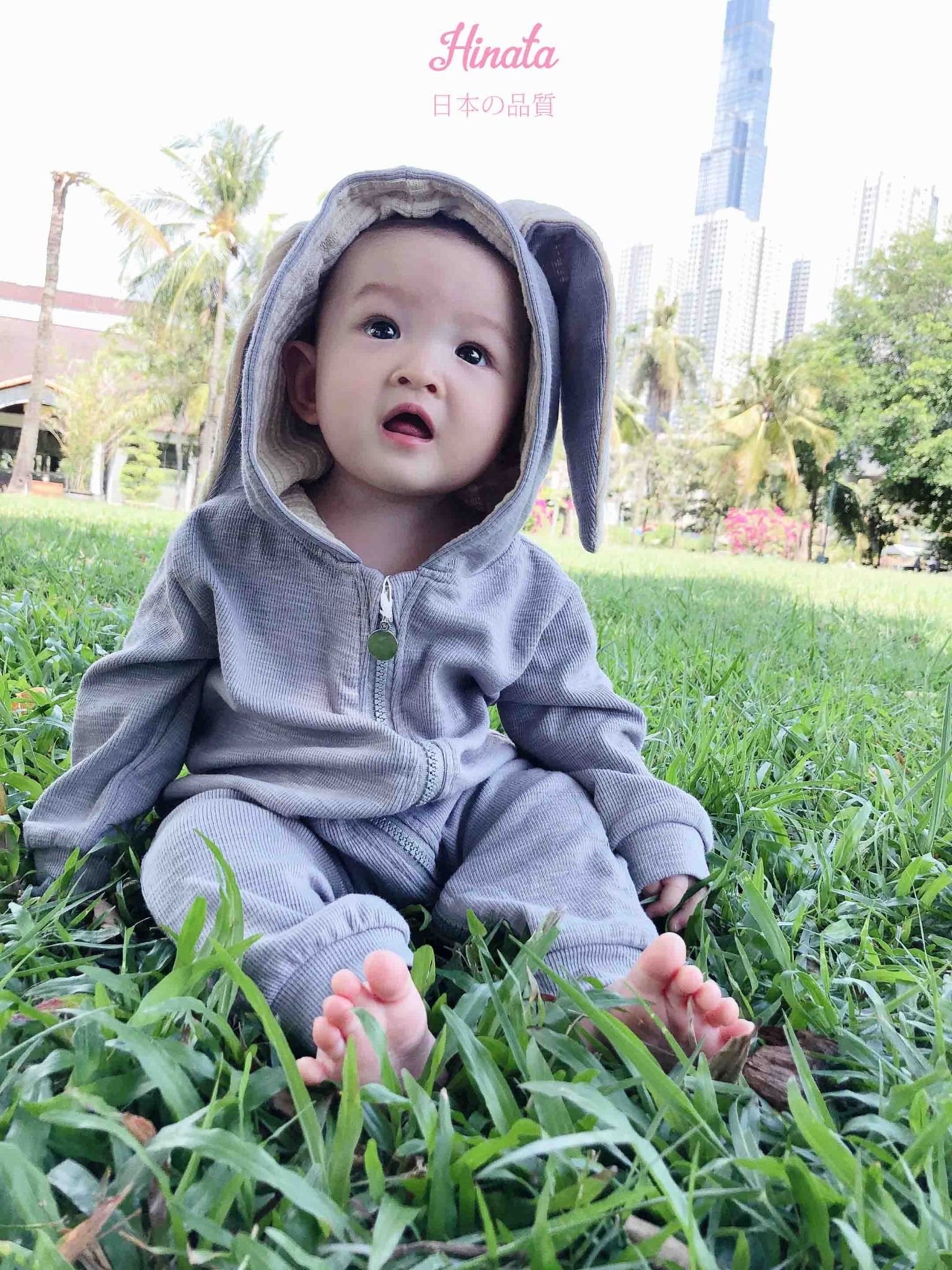 Set Romper unisex tai thỏ dễ thương BF52 Hinata