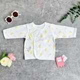  [05 Áo] Áo sơ sinh tay dài cài lệch chất cotton siêu mềm mịn Hinata A01 