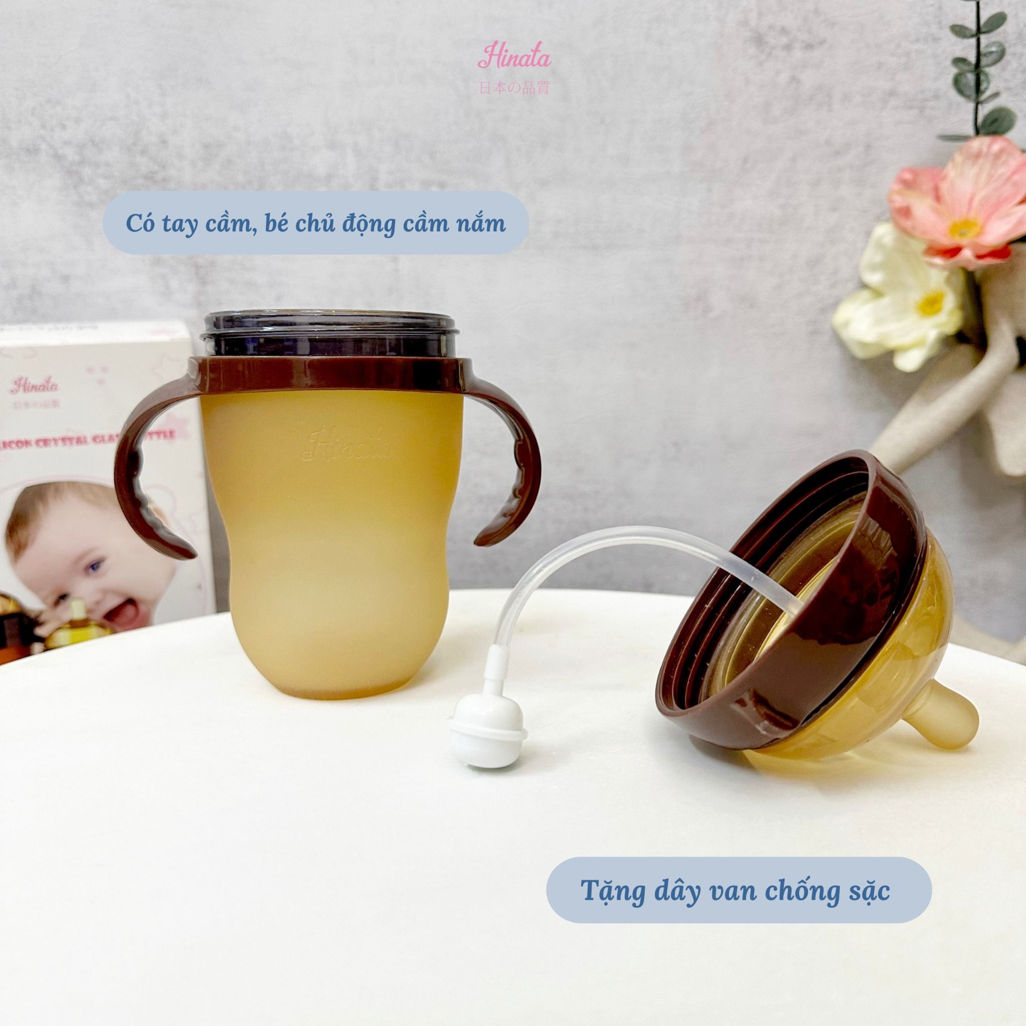 Bình sữa Silicon chống sặc Hinata BS03