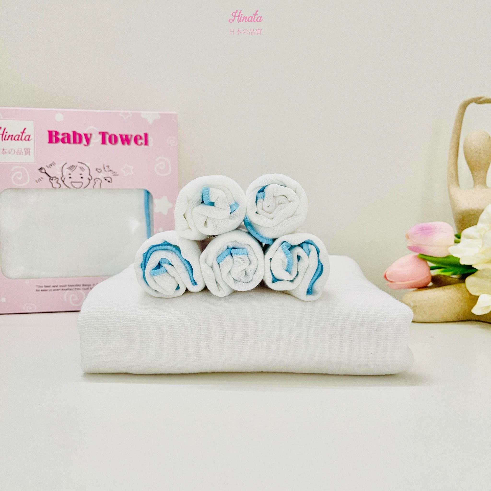 Khăn gạc, khăn tắm Hinata KG04_Không bụi bông, siêu mềm mịn
