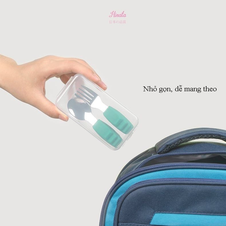 Bộ muỗng nĩa ăn dặm Thép 304 không gỉ MN03 Hinata Nhật Bản