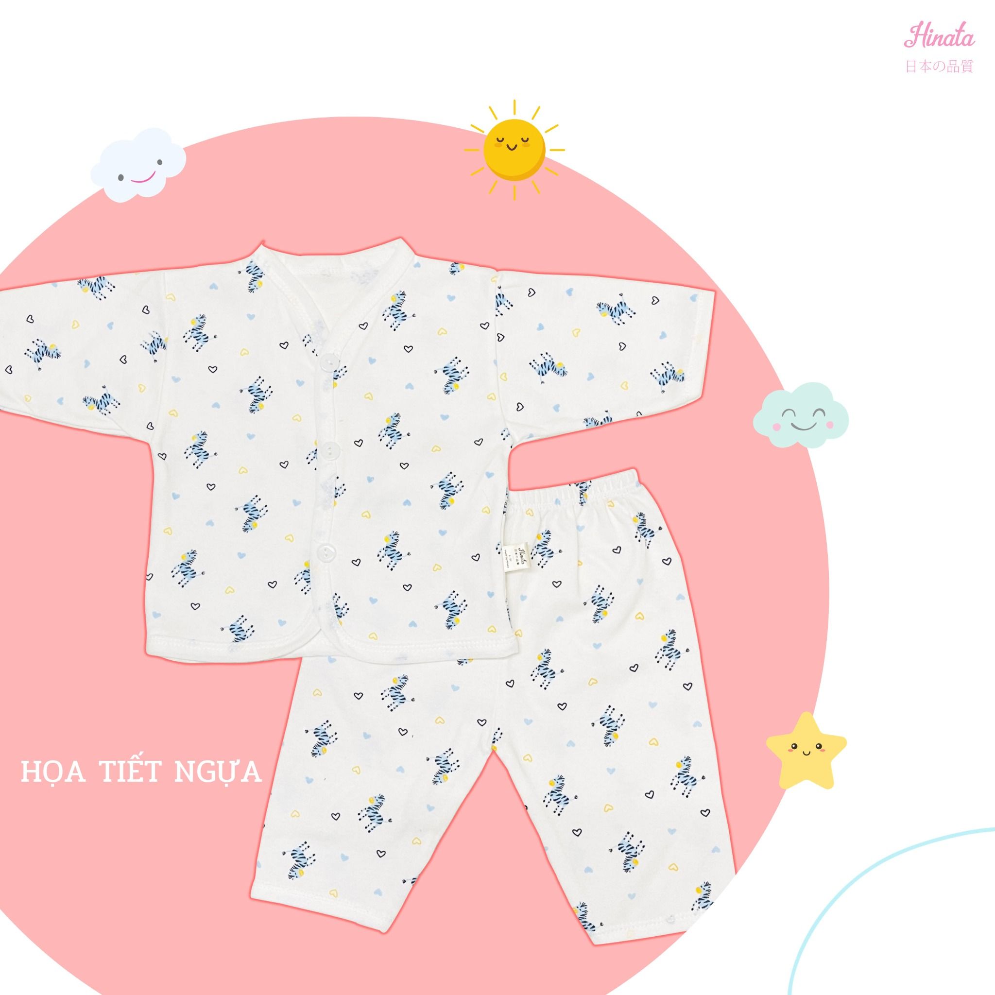  [03 Set] Bộ tay dài chất cotton siêu mềm mịn BF82 Hinata 