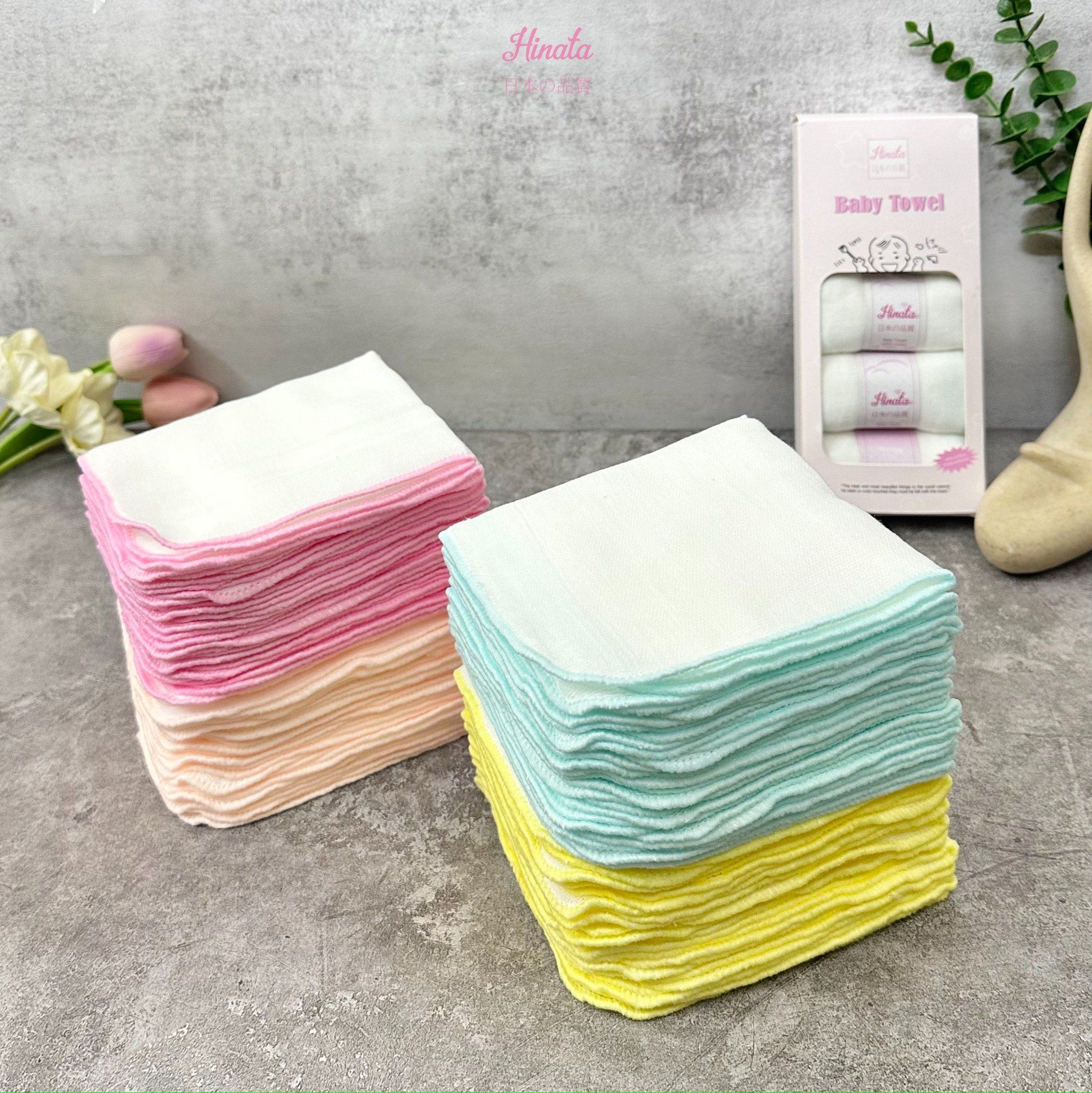 Khăn sữa Hinata KG06_Không bụi bông, siêu mềm mịn