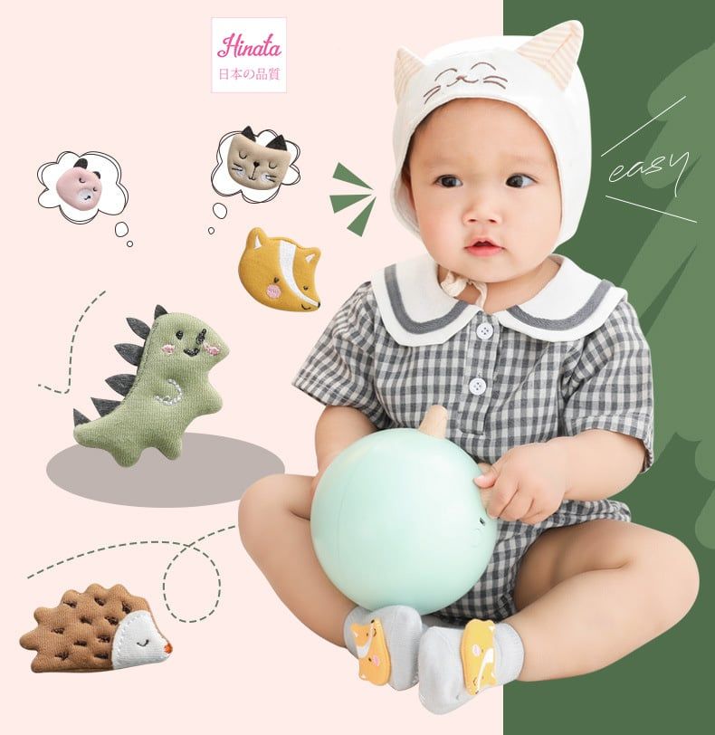  (50%OFF) Set 4 Vớ cho bé hoạt hình Kid House V11_100% Cotton, co dãn tốt 