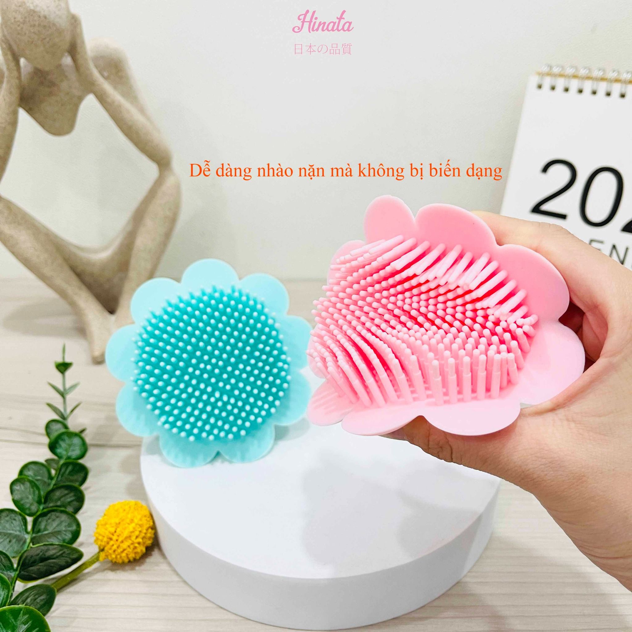Bông tắm gội silicon cho bé BT15 - Thương hiệu Hinata Nhật Bản