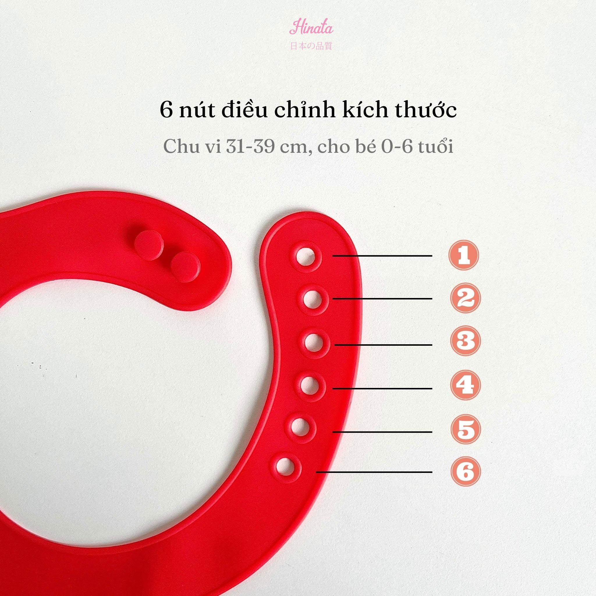 Yếm ăn dặm Hinata silicone trẻ em ba chiều Y09
