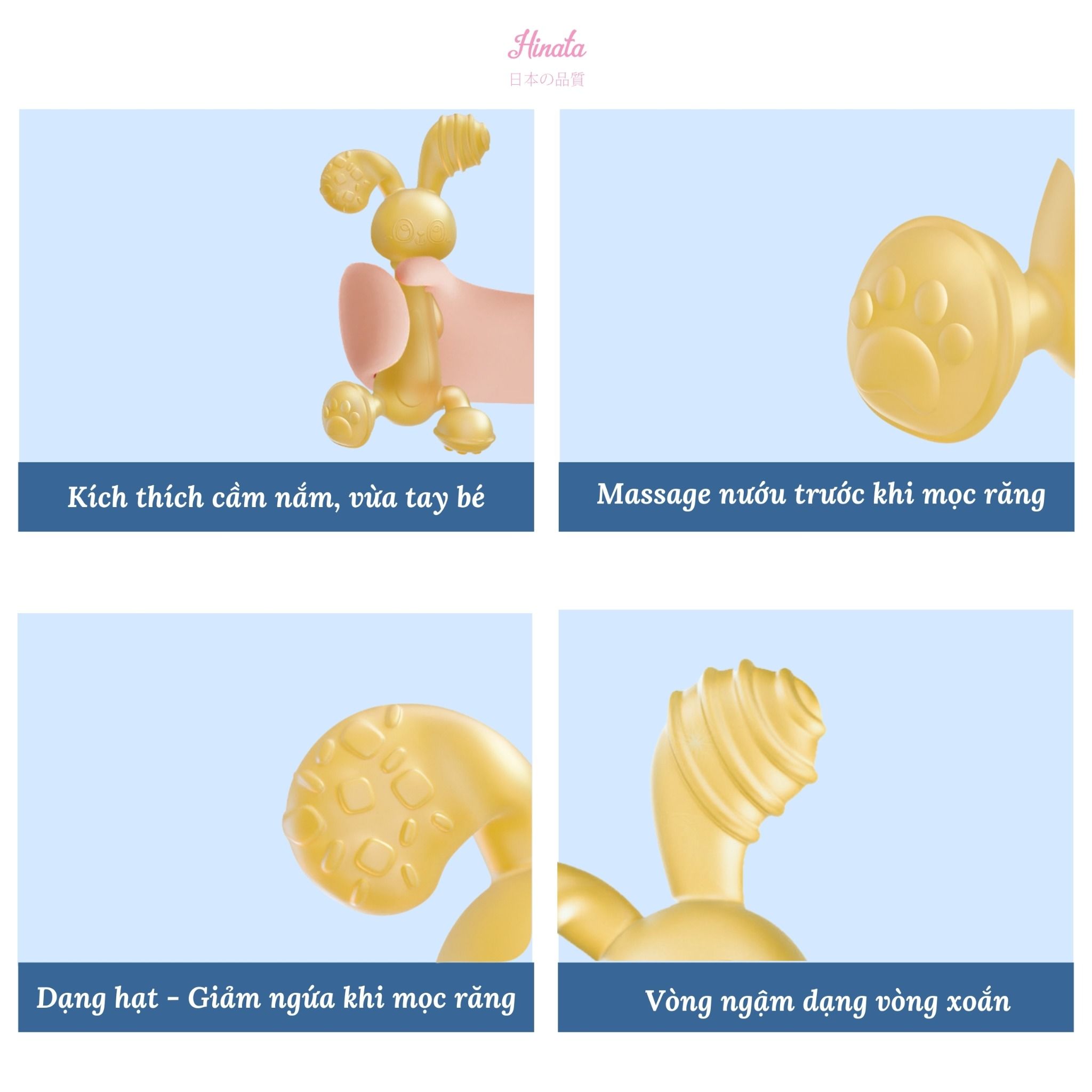 Đồ chơi full silicone gặm nướu cho bé Hinata DC88