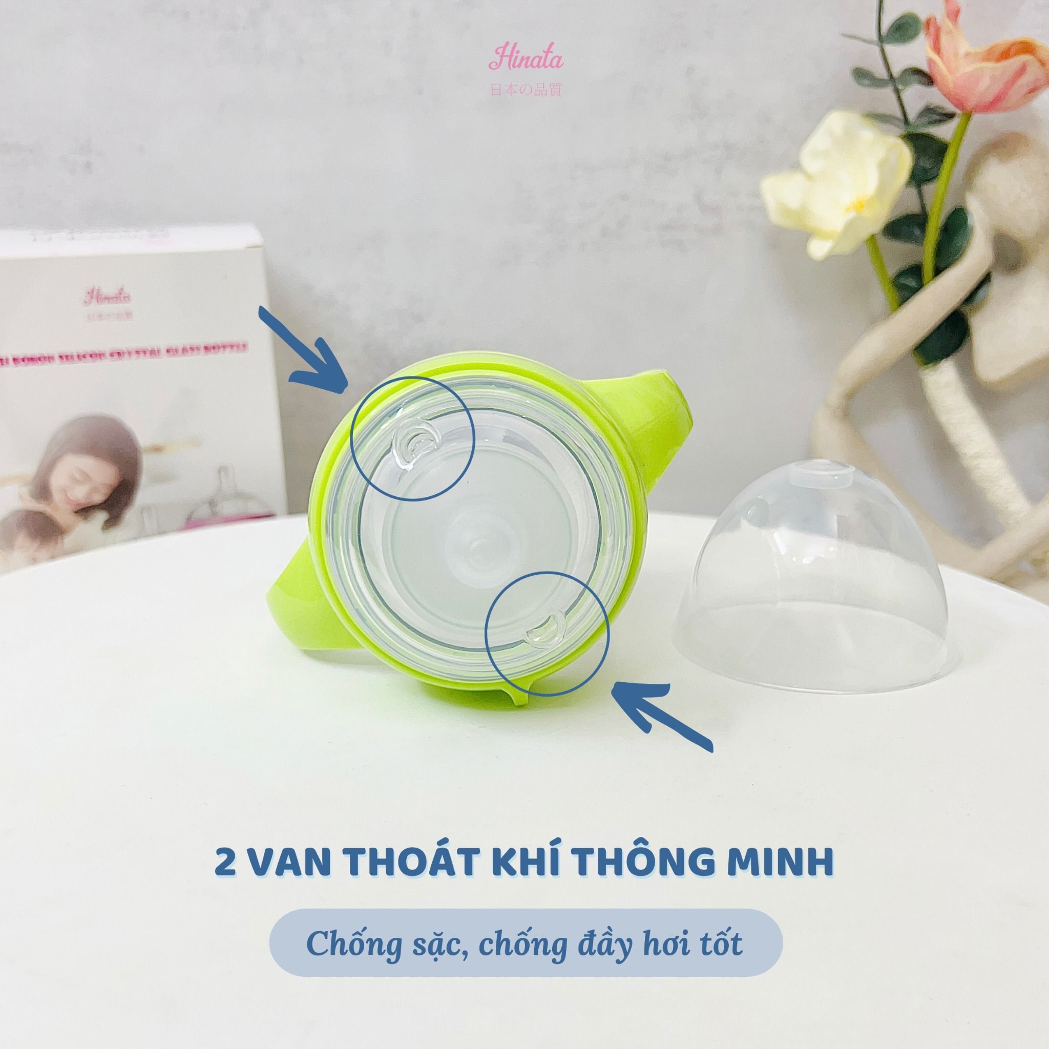 Bình sữa Silicon Komori Nhật Bản Hinata BS07