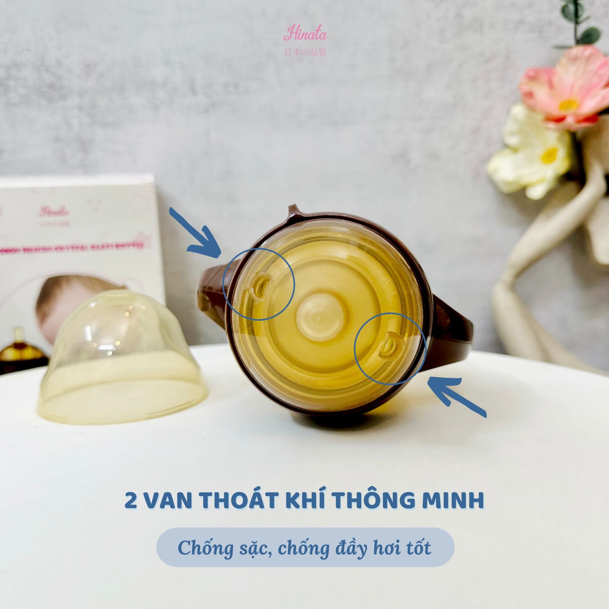 Bình sữa Silicon chống sặc Hinata BS03