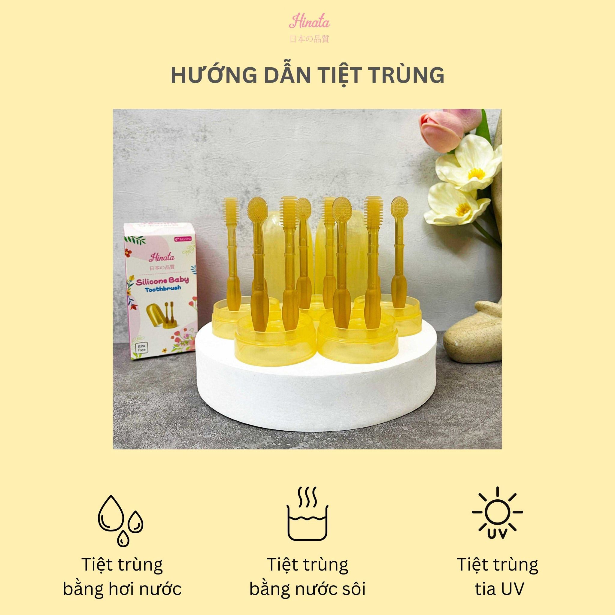  Bàn Chải Đánh Răng  Silicone Cho Bé BC01 Hinata Nhật Bản 