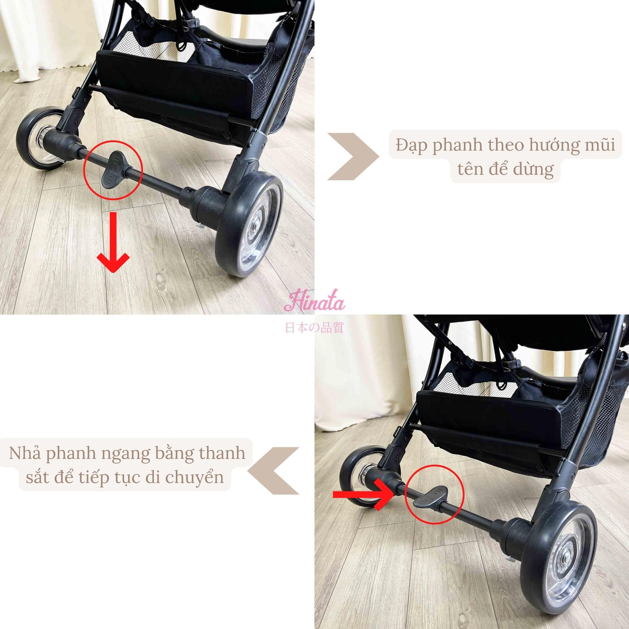 Xe đẩy em bé gấp gọn nhẹ có thể ngồi và nằm XD11 Hinata Nhật Bản