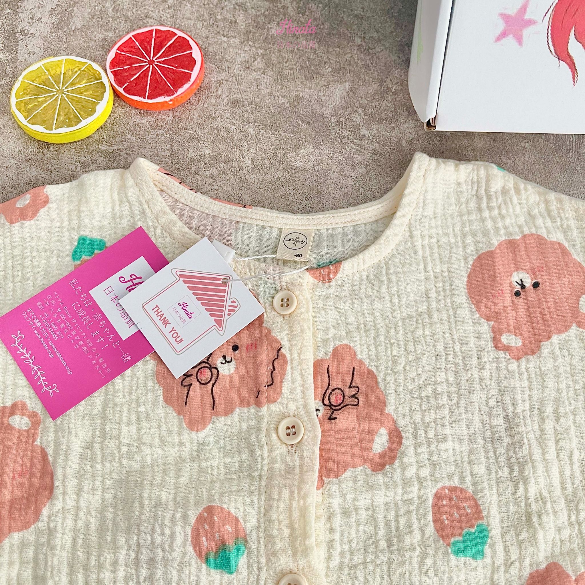 Pijama bé gái Hinata cổ tròn BF65
