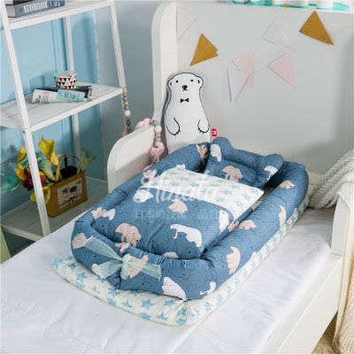 Combo giường nệm cho bé Hinata N02 (Có kèm chăn)